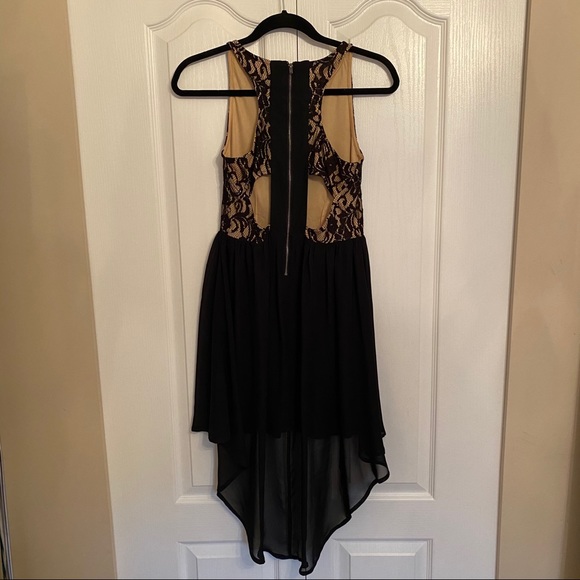 Women's Black Lace Dress - Picture 2 of 5